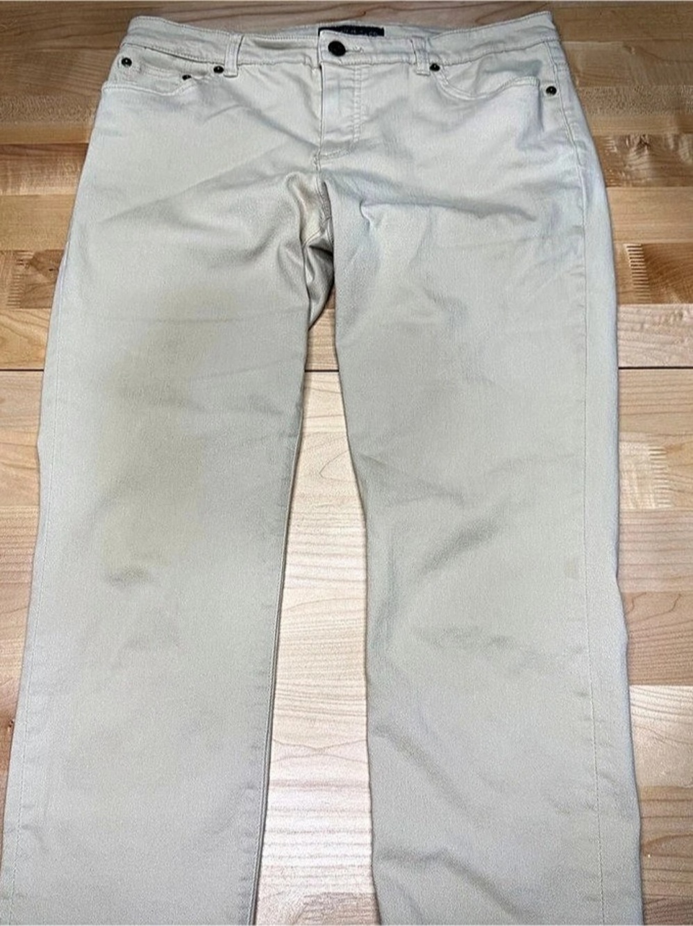 Lauren Ralph Lauren Classic Straight Cropped Straight Leg Jeans in Khaki
